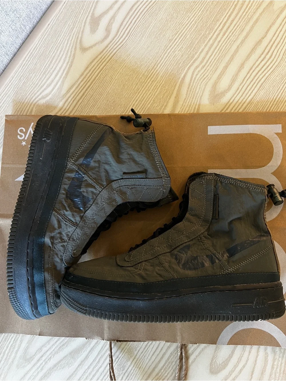Nike Olive Green High-Top Sneaker Boot - water repellent